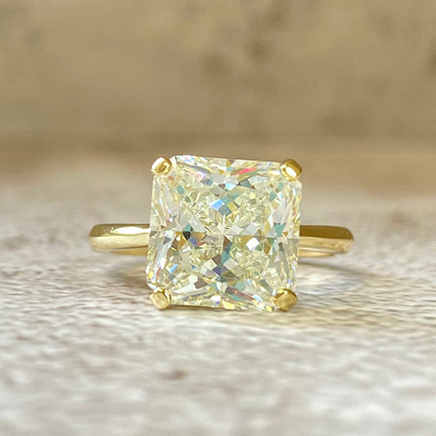 Large square Solitaire Cubic Zirconia Ring