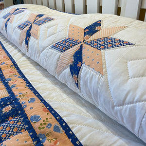 Peach/Blue Lonestar King Quilt