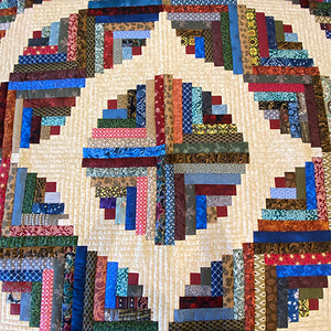 Assorted Wavy Log Cabin King Quilts