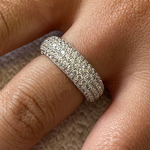 4 Row Cubic Zirconia Band Ring