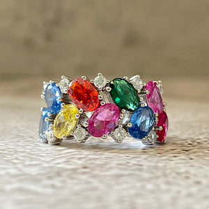 Rainbow Wide Band Ring