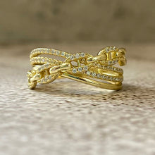 4-Band Buckle Woven Ring