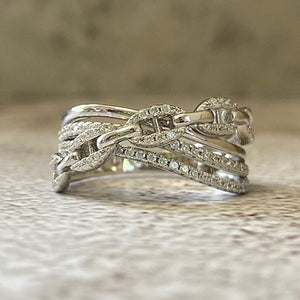 4-Band Buckle Woven Ring