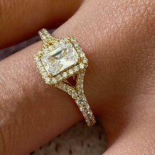 Cubic Zirconia with Halo Ring