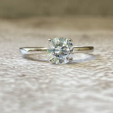 Round Cubic Zirconia Solitaire Ring