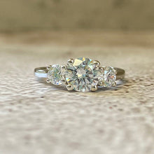 3 Cubic Zirconia Cathedral Solitaire Ring