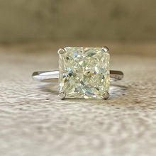 Large Square Cubic Zirconia Solitaire Ring