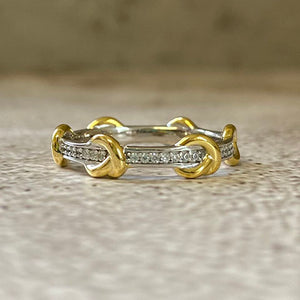 Pave Band with Knot Ring