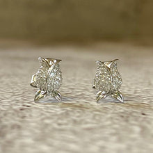 Cubic Zirconia Rose Stud Earrings