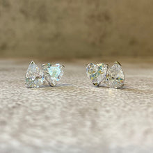 Dual Stone Stud Earrings