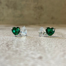 Dual Stone Stud Earrings