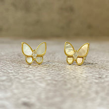 Mother of Pearl Butterfly Stud Earrings