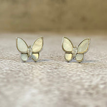 Mother of Pearl Butterfly Stud Earrings