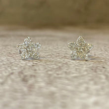 Pave Flower Stud Earrings