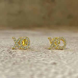 Pave XO Stud Earrings