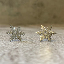 Large Snowflake Stud Earrings