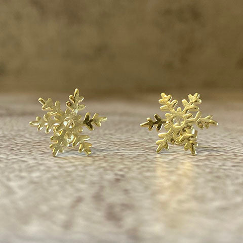 Large Snowflake Stud Earrings