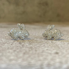 Pave Rabbit Stud Earrings