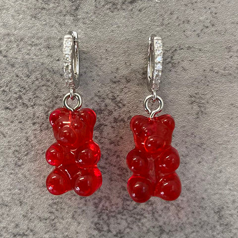 Gummy Bear Dangle Huggie Earrings