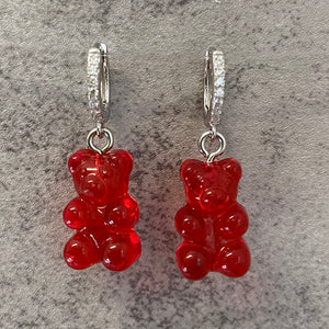 Gummy Bear Dangle Huggie Earrings