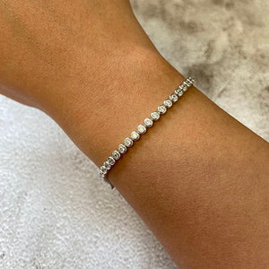 Cubic Zirconia Bagel Tennis Bracelet