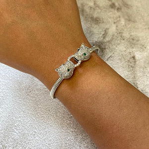 Wildcat Open Bangle Bracelet