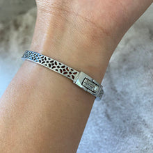 Trellis Hinge Bangle Bracelet