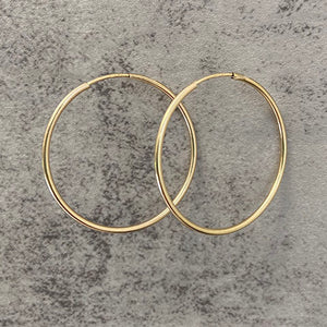 Thin Continuous Hoop Earrings