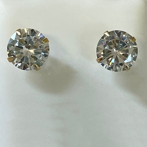 Solitaire 14k Stud Earrings