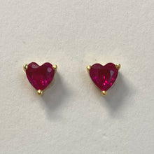 Crystal Heart Stud Earrings