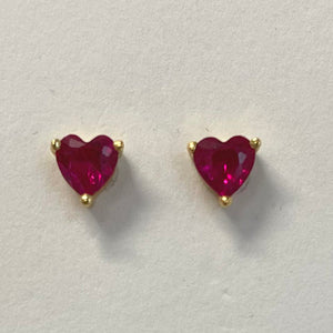 Crystal Heart Stud Earrings