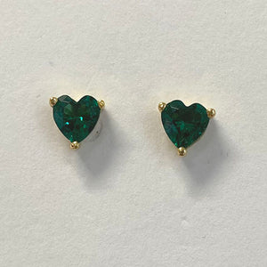 Crystal Heart Stud Earrings