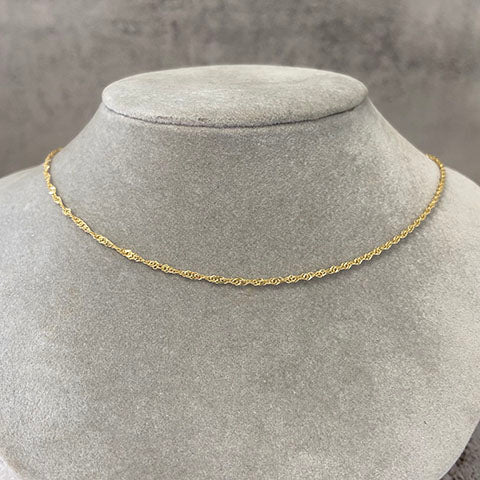 Elongated Twist Chain Necklace