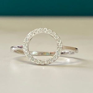 Sparkle Open Circle Ring