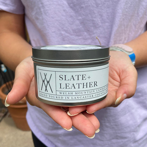 Slate & Leather Coconut Wax Candle