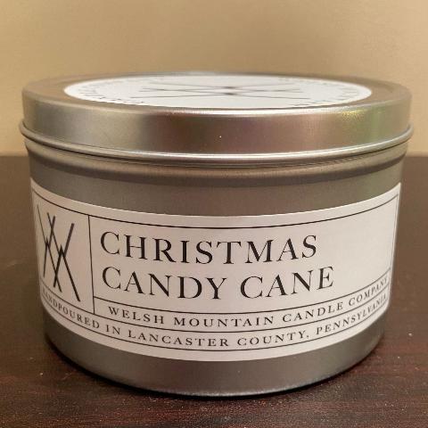 Christmas Candy Cane Coconut Wax Candle