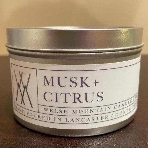 Musk + Citrus Coconut Wax Candle