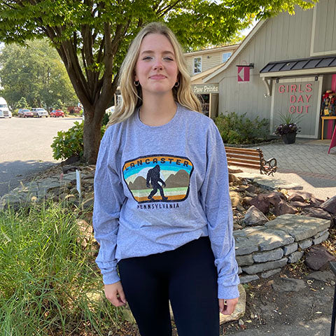 Sasquatch Mountain Scene Long Sleeve Tee