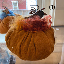 Yarn Birds on Pumpkins