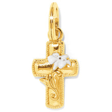Easter Lily Cross Charm
