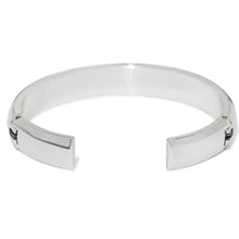 Flora Black Double Hinged Bangle Bracelet