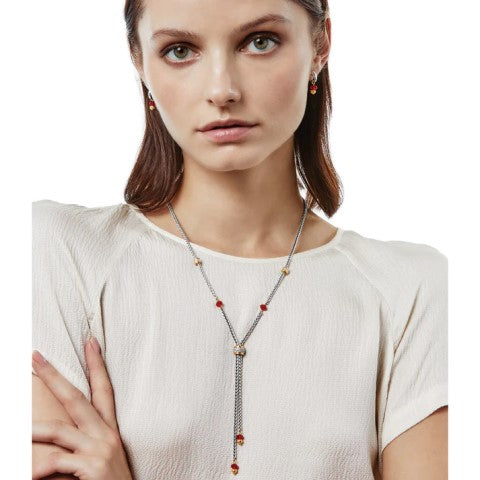 Two-Tone Petite Y Necklace