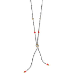 Two-Tone Petite Y Necklace