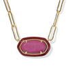 Elisa Enamel Frame Paperclip Necklace