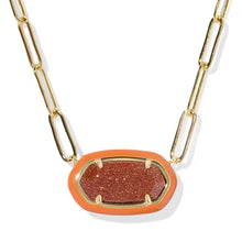 Elisa Enamel Frame Paperclip Necklace