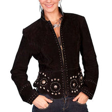 Suede Jacket with Standing Collar