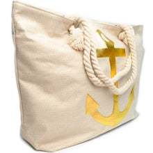 Gold Anchor Tote Bag