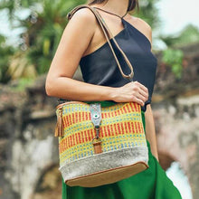 Vivid Orange Hand-Tooled Bag