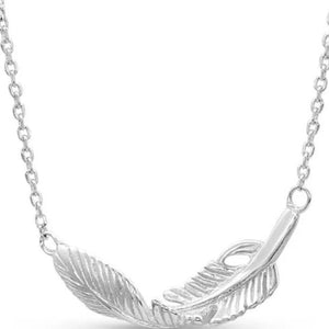 Turning Feather Pendant Necklace