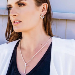 Dazzling in Faith Cross Necklace